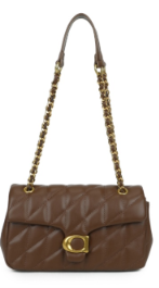 Quilted Chain Cross Body with Flap Closure