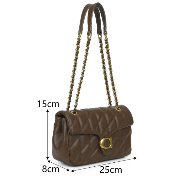 Quilted Chain Cross Body with Flap Closure